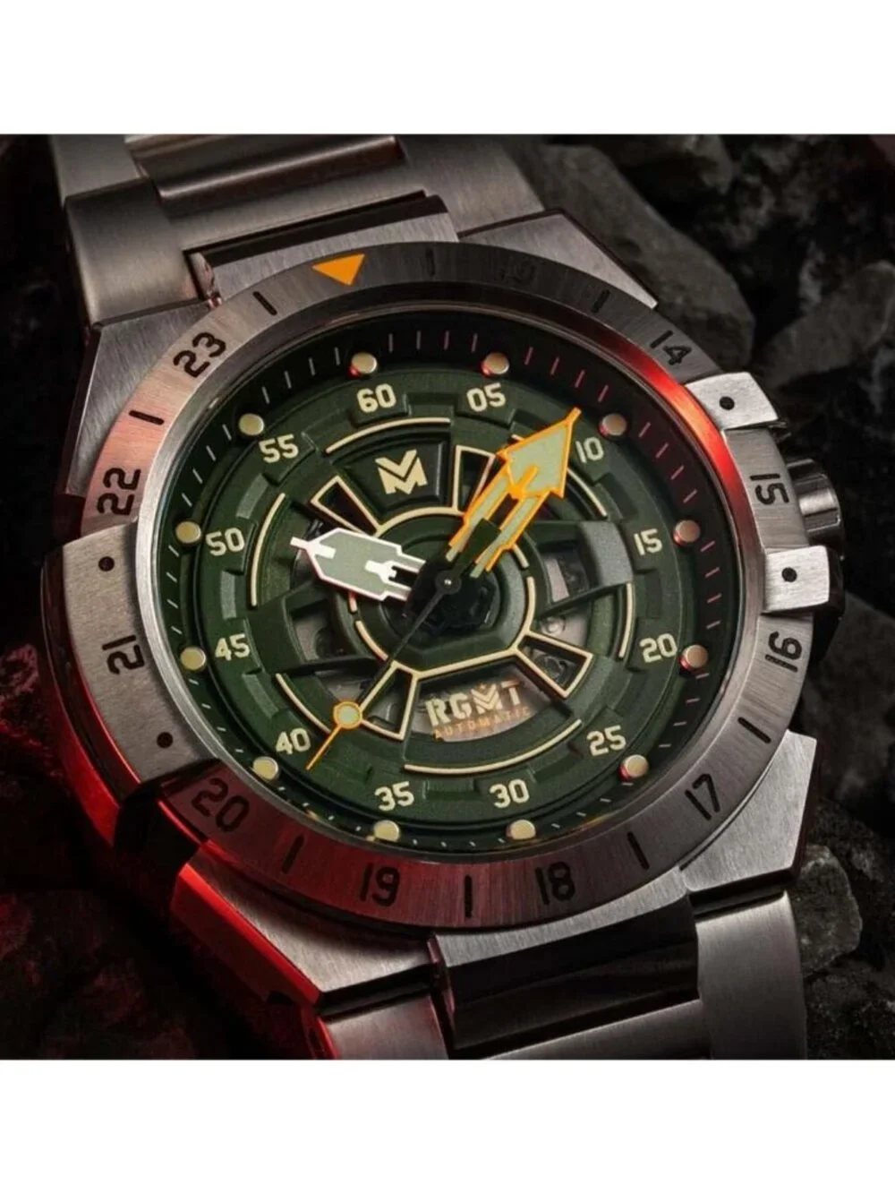 NWT Rgmt Himars Automatic Green Dial Men's Watch